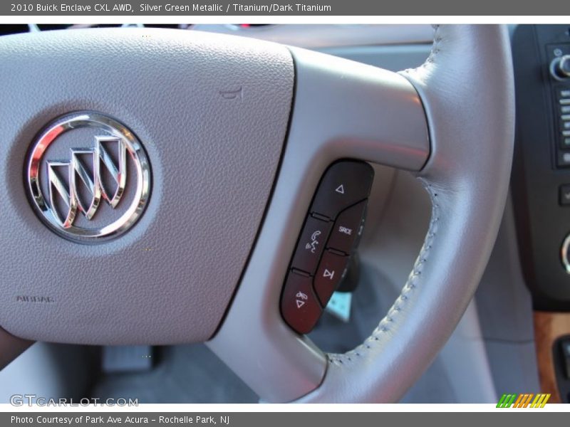 Silver Green Metallic / Titanium/Dark Titanium 2010 Buick Enclave CXL AWD