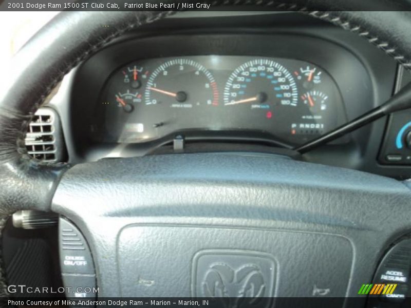 Patriot Blue Pearl / Mist Gray 2001 Dodge Ram 1500 ST Club Cab