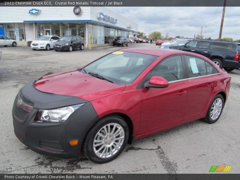 Crystal Red Metallic Tintcoat / Jet Black 2011 Chevrolet Cruze ECO