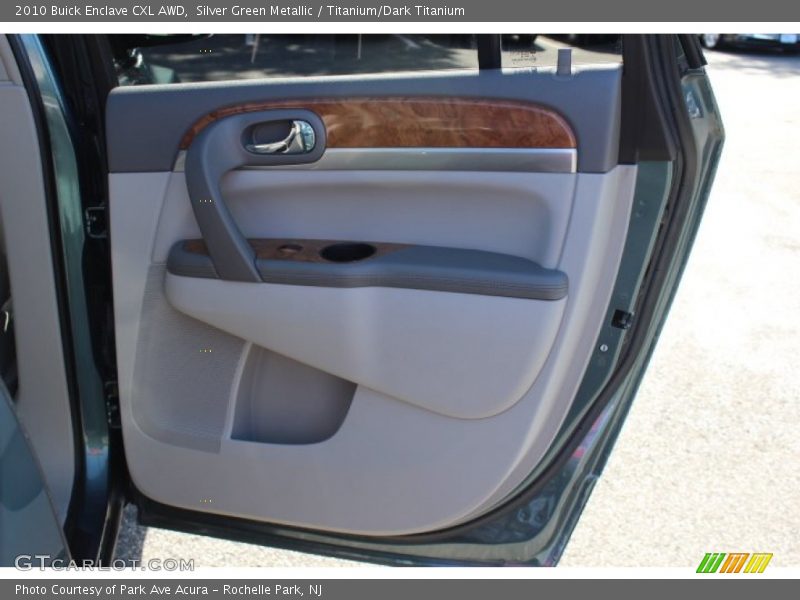 Silver Green Metallic / Titanium/Dark Titanium 2010 Buick Enclave CXL AWD