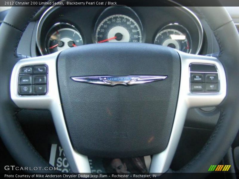 Blackberry Pearl Coat / Black 2012 Chrysler 200 Limited Sedan