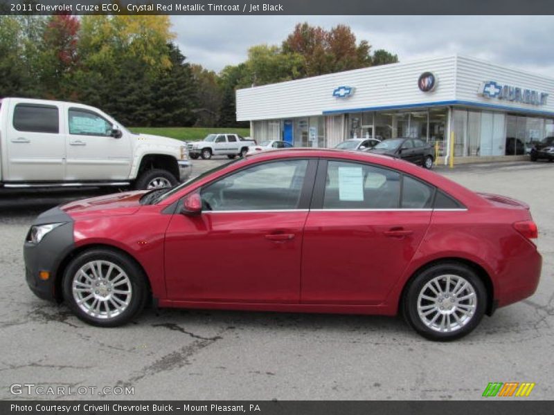 Crystal Red Metallic Tintcoat / Jet Black 2011 Chevrolet Cruze ECO