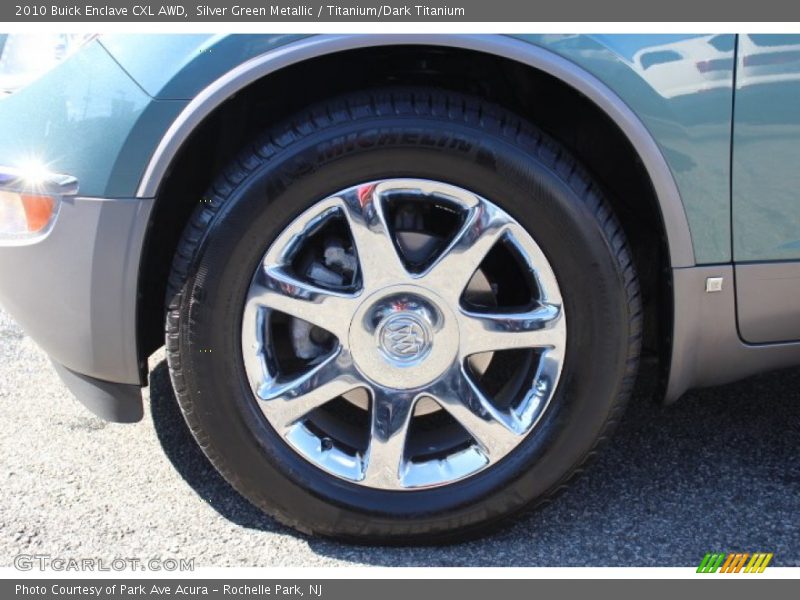 Silver Green Metallic / Titanium/Dark Titanium 2010 Buick Enclave CXL AWD