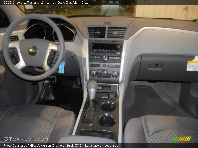 White / Dark Gray/Light Gray 2012 Chevrolet Traverse LS