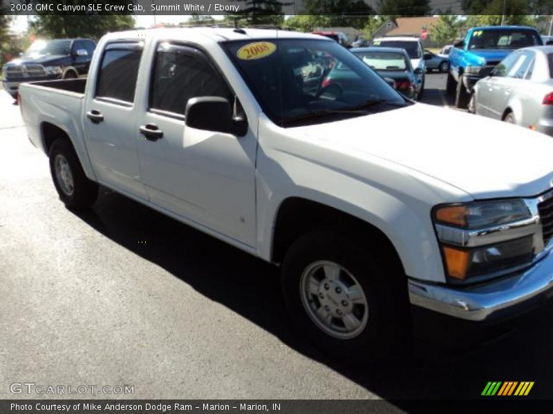 Summit White / Ebony 2008 GMC Canyon SLE Crew Cab