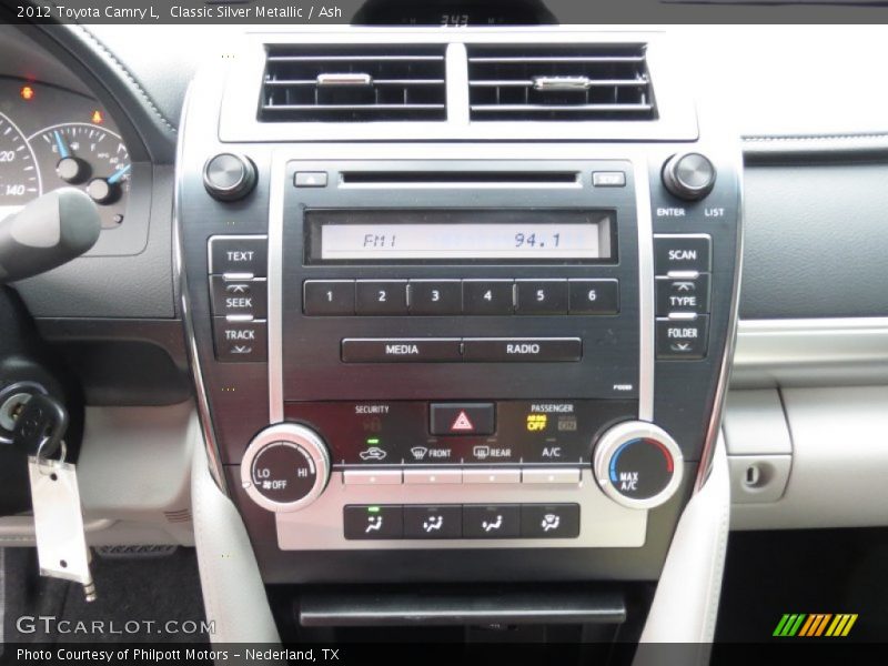 Classic Silver Metallic / Ash 2012 Toyota Camry L