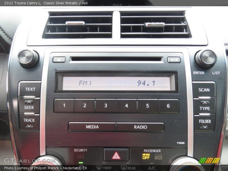 Classic Silver Metallic / Ash 2012 Toyota Camry L