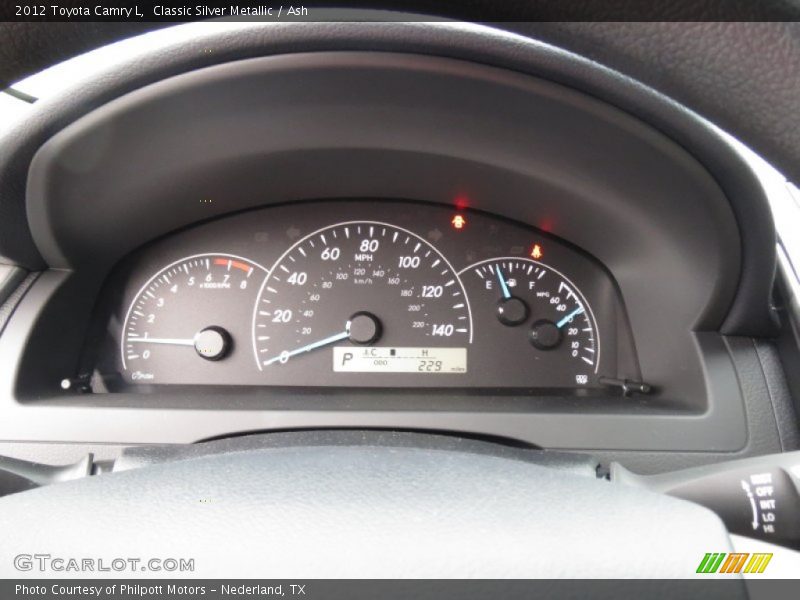 Classic Silver Metallic / Ash 2012 Toyota Camry L