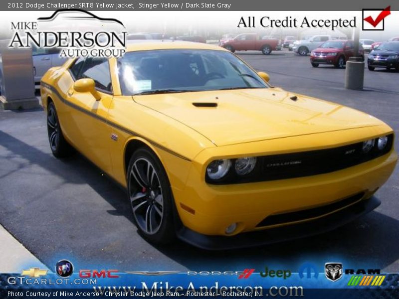 Stinger Yellow / Dark Slate Gray 2012 Dodge Challenger SRT8 Yellow Jacket