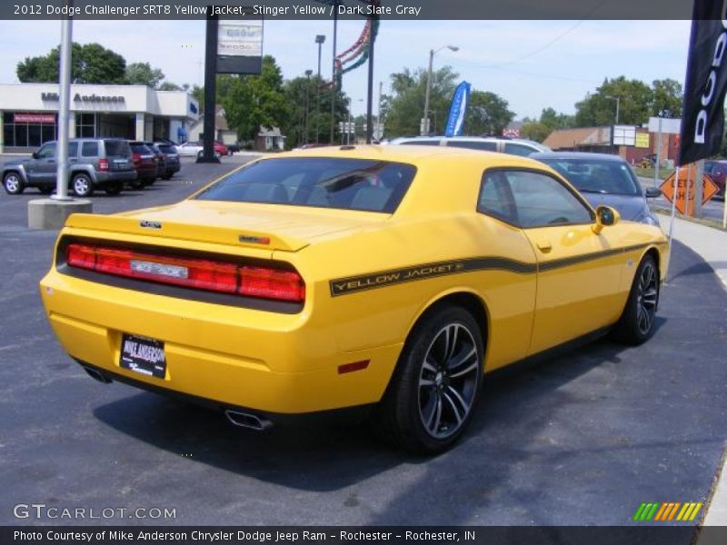 Stinger Yellow / Dark Slate Gray 2012 Dodge Challenger SRT8 Yellow Jacket