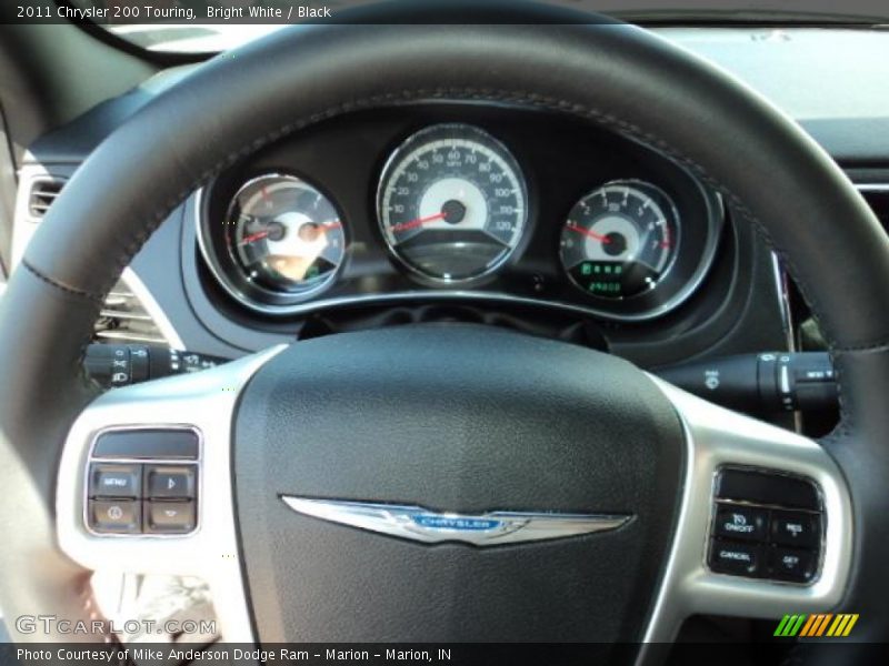 Bright White / Black 2011 Chrysler 200 Touring