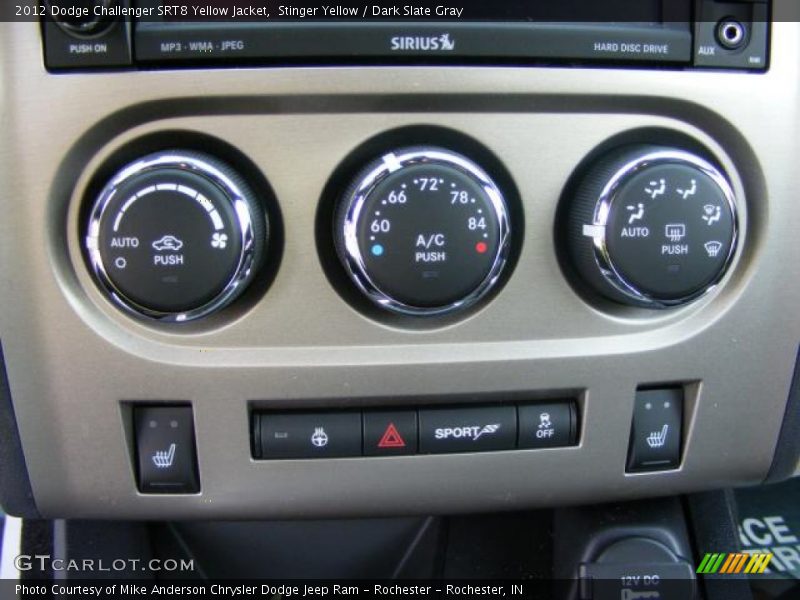 Controls of 2012 Challenger SRT8 Yellow Jacket