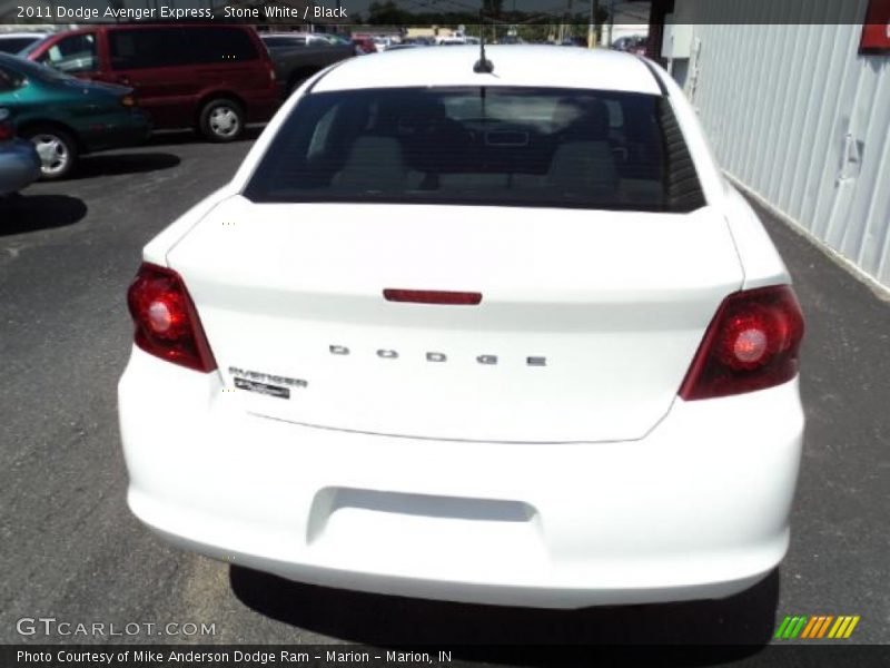 Stone White / Black 2011 Dodge Avenger Express