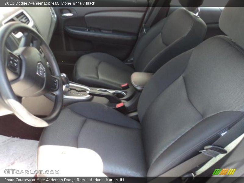 Stone White / Black 2011 Dodge Avenger Express