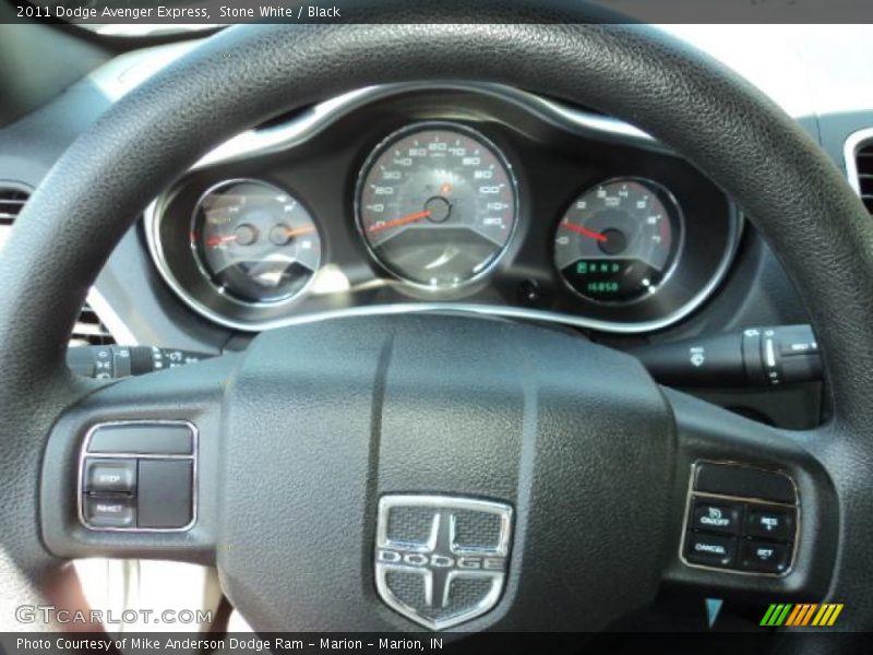 Stone White / Black 2011 Dodge Avenger Express