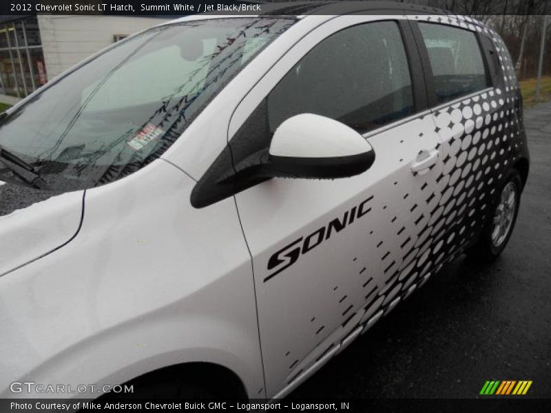 Summit White / Jet Black/Brick 2012 Chevrolet Sonic LT Hatch