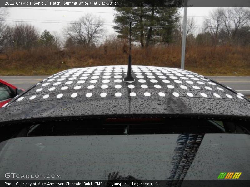 Summit White / Jet Black/Brick 2012 Chevrolet Sonic LT Hatch