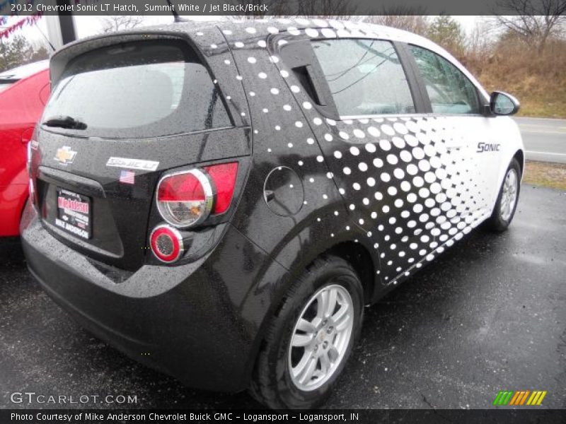 Summit White / Jet Black/Brick 2012 Chevrolet Sonic LT Hatch