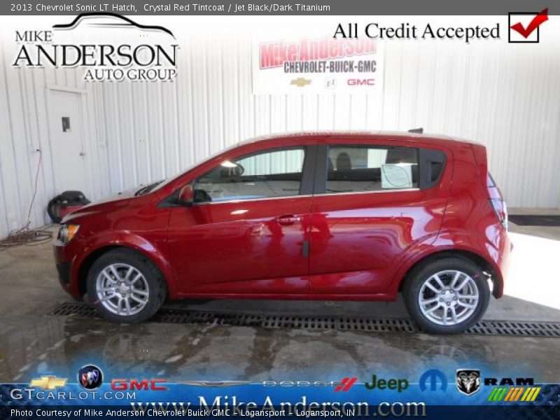 Crystal Red Tintcoat / Jet Black/Dark Titanium 2013 Chevrolet Sonic LT Hatch