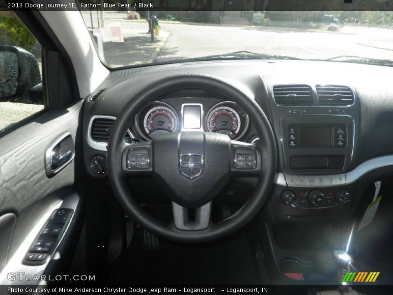 Fathom Blue Pearl / Black 2013 Dodge Journey SE