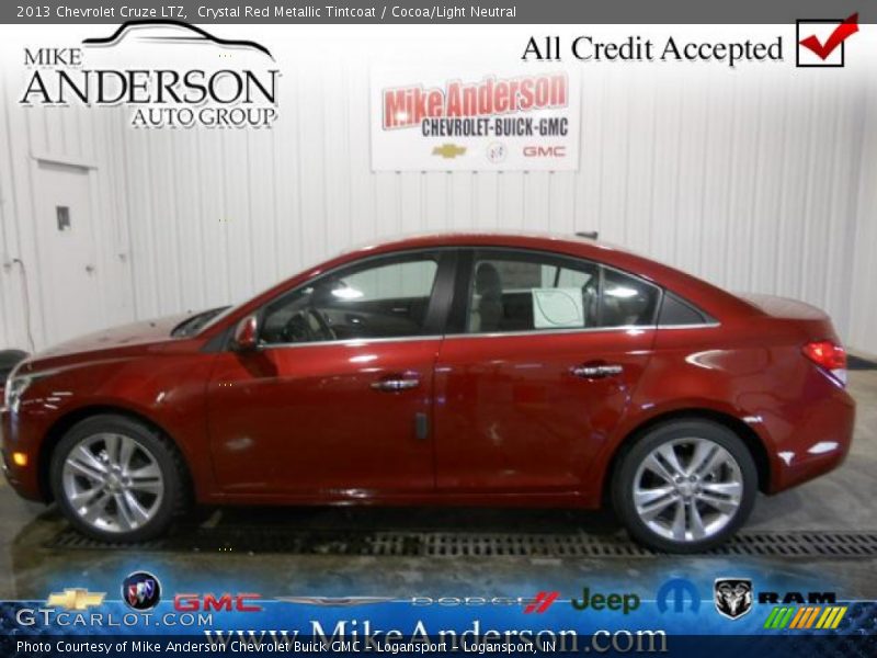 Crystal Red Metallic Tintcoat / Cocoa/Light Neutral 2013 Chevrolet Cruze LTZ