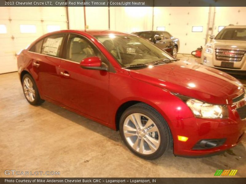 Crystal Red Metallic Tintcoat / Cocoa/Light Neutral 2013 Chevrolet Cruze LTZ
