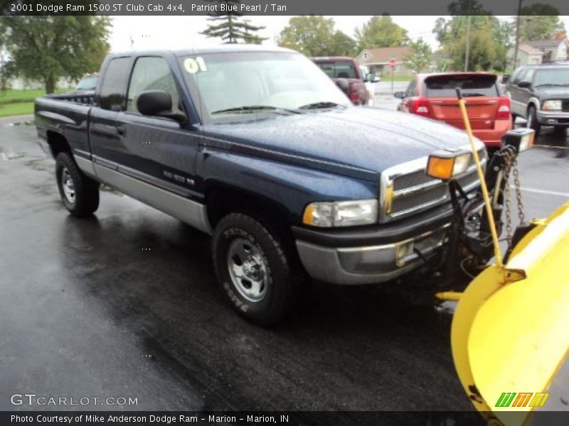 Patriot Blue Pearl / Tan 2001 Dodge Ram 1500 ST Club Cab 4x4