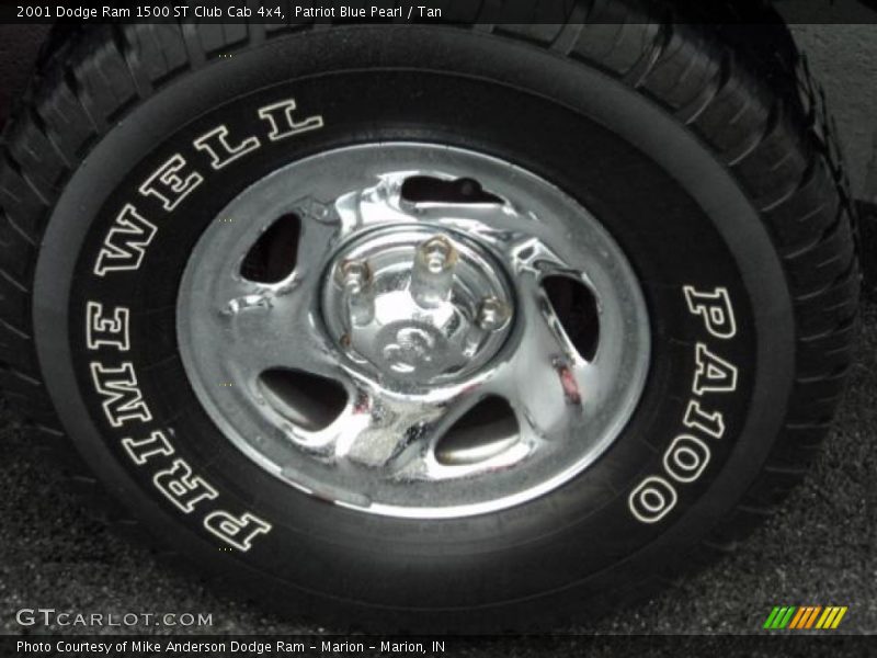 Patriot Blue Pearl / Tan 2001 Dodge Ram 1500 ST Club Cab 4x4