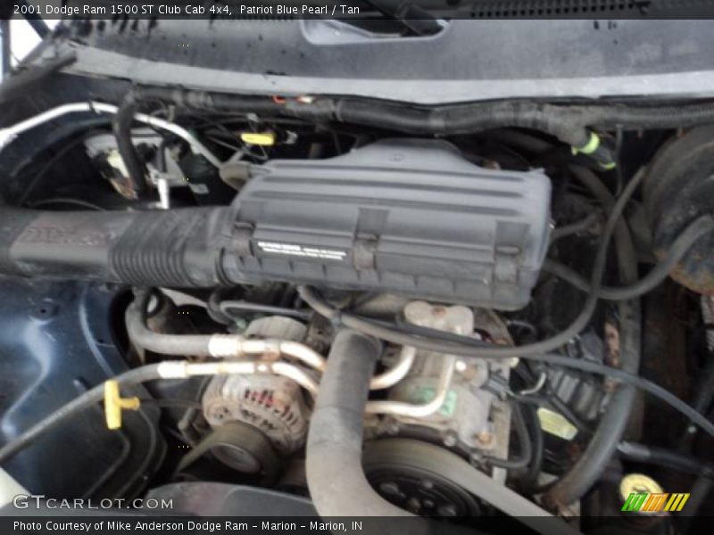 Patriot Blue Pearl / Tan 2001 Dodge Ram 1500 ST Club Cab 4x4