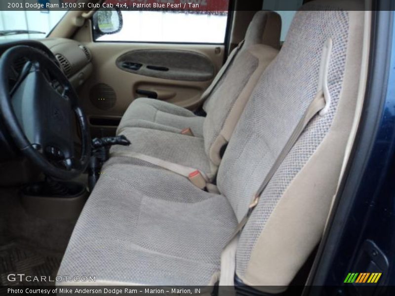 Patriot Blue Pearl / Tan 2001 Dodge Ram 1500 ST Club Cab 4x4
