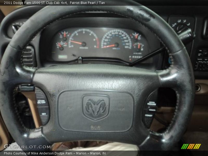 Patriot Blue Pearl / Tan 2001 Dodge Ram 1500 ST Club Cab 4x4