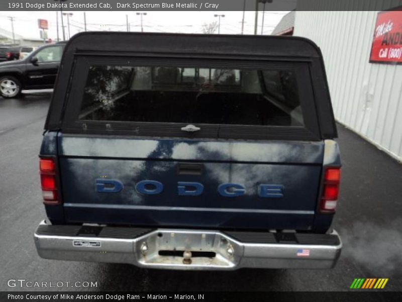 Dark Spectrum Blue Metallic / Gray 1991 Dodge Dakota Extended Cab