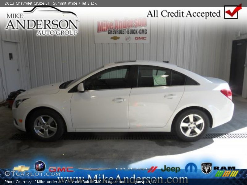 Summit White / Jet Black 2013 Chevrolet Cruze LT