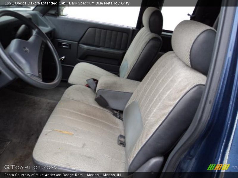 Dark Spectrum Blue Metallic / Gray 1991 Dodge Dakota Extended Cab
