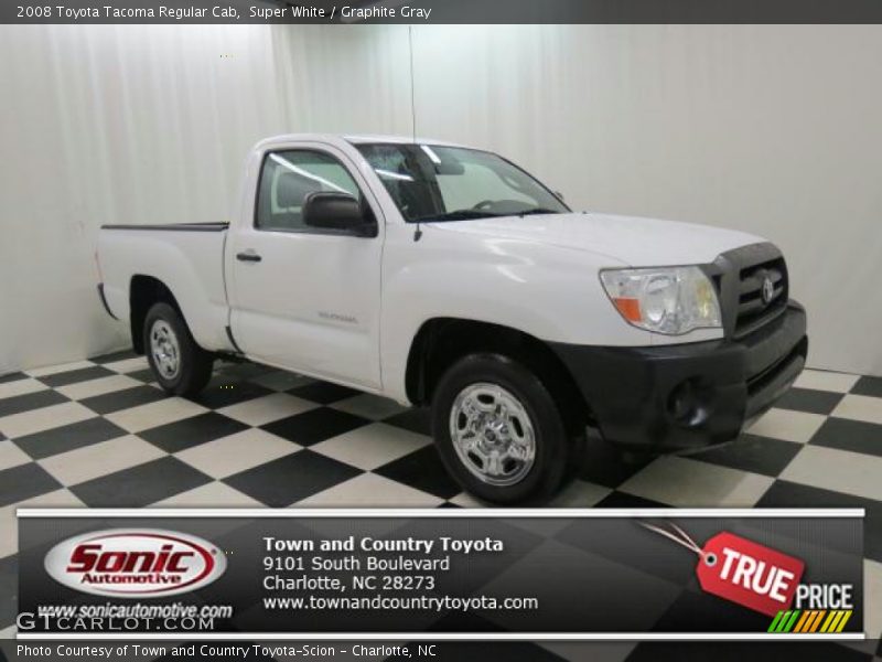 Super White / Graphite Gray 2008 Toyota Tacoma Regular Cab