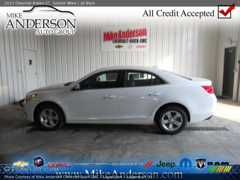Summit White / Jet Black 2013 Chevrolet Malibu LT