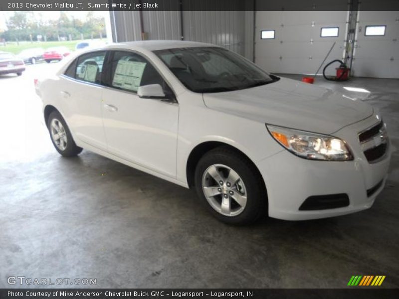 Summit White / Jet Black 2013 Chevrolet Malibu LT