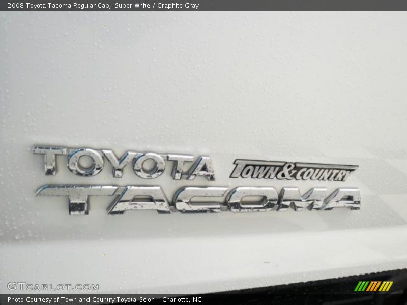 Super White / Graphite Gray 2008 Toyota Tacoma Regular Cab