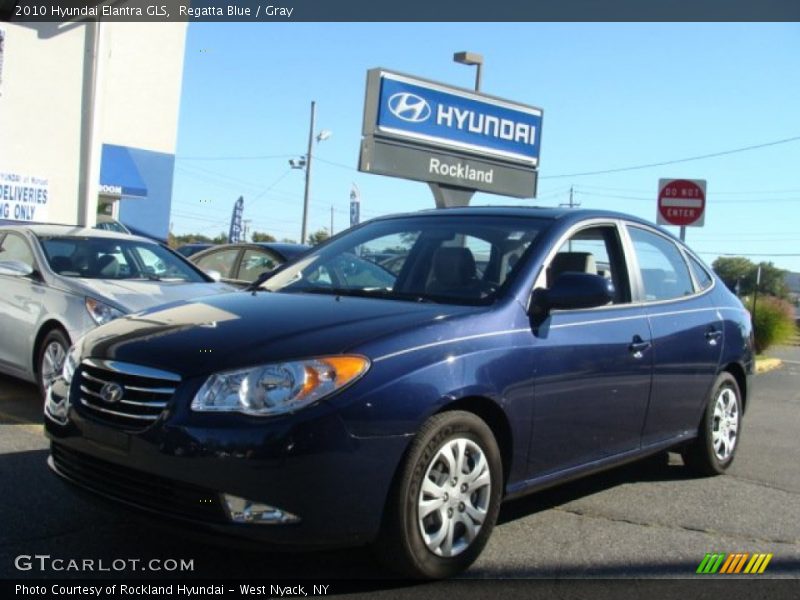 Regatta Blue / Gray 2010 Hyundai Elantra GLS