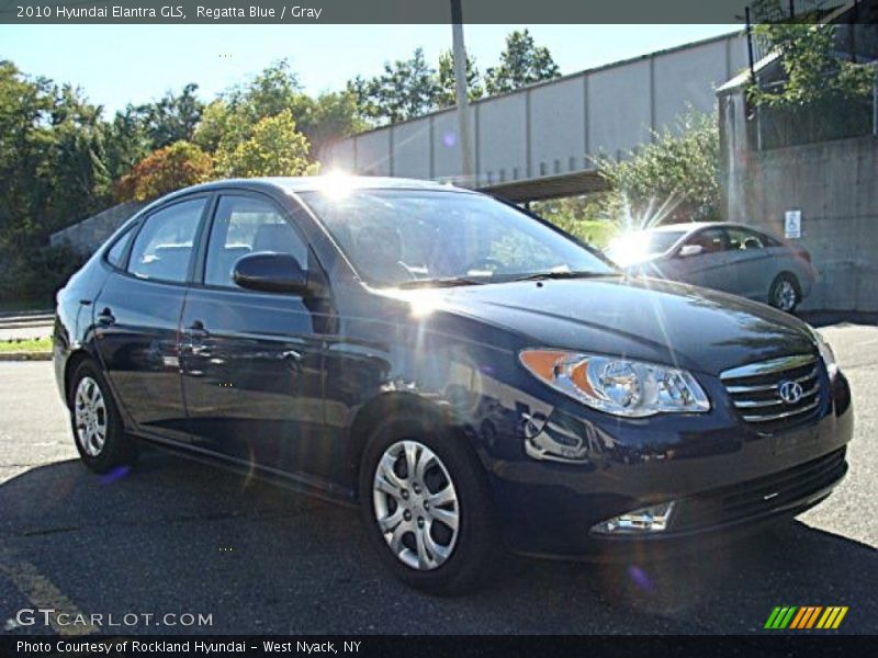 Regatta Blue / Gray 2010 Hyundai Elantra GLS