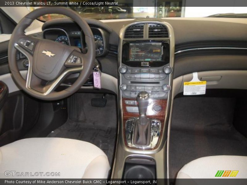 Summit White / Cocoa/Light Neutral 2013 Chevrolet Malibu LT