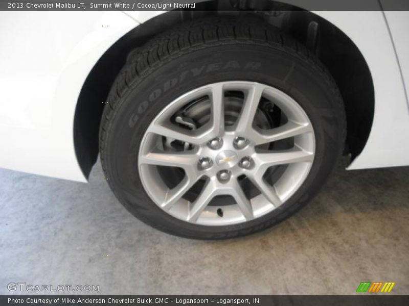 Summit White / Cocoa/Light Neutral 2013 Chevrolet Malibu LT