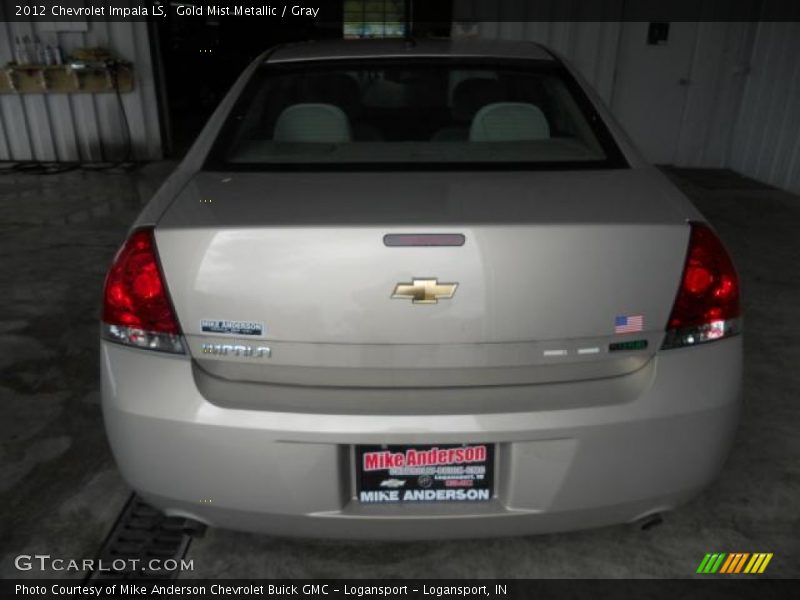Gold Mist Metallic / Gray 2012 Chevrolet Impala LS