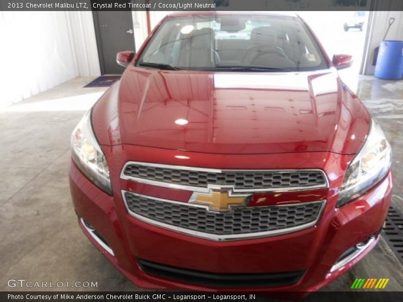 Crystal Red Tintcoat / Cocoa/Light Neutral 2013 Chevrolet Malibu LTZ