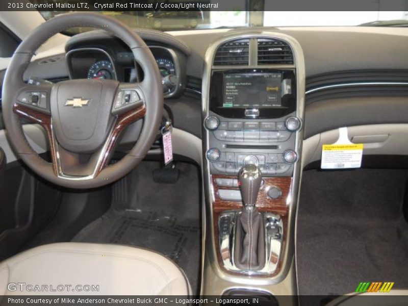 Crystal Red Tintcoat / Cocoa/Light Neutral 2013 Chevrolet Malibu LTZ