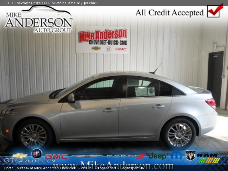 Silver Ice Metallic / Jet Black 2013 Chevrolet Cruze ECO