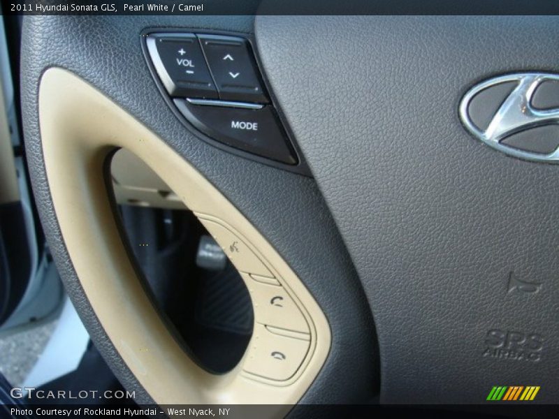 Pearl White / Camel 2011 Hyundai Sonata GLS
