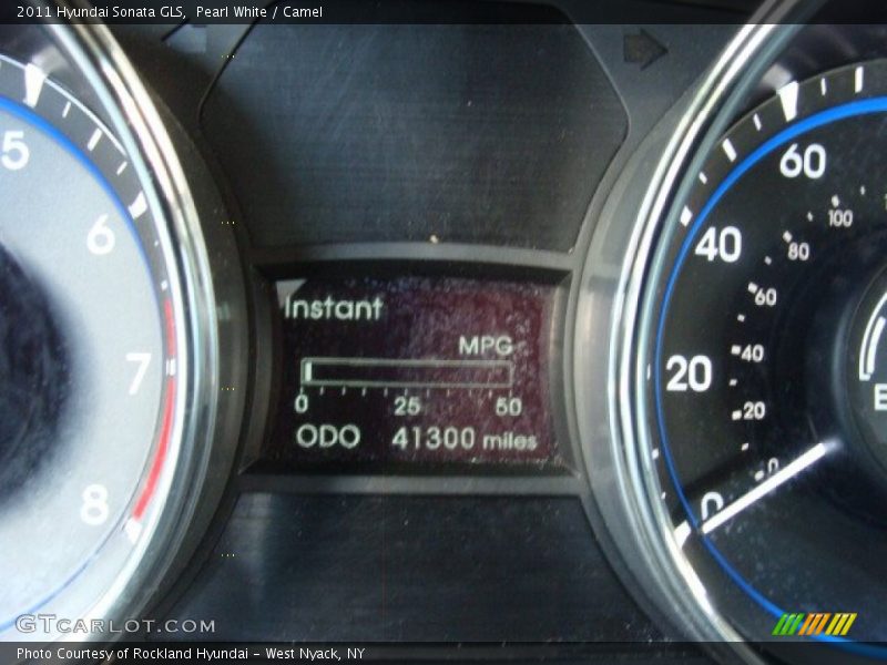 Pearl White / Camel 2011 Hyundai Sonata GLS