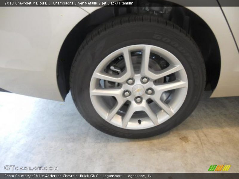 Champagne Silver Metallic / Jet Black/Titanium 2013 Chevrolet Malibu LT