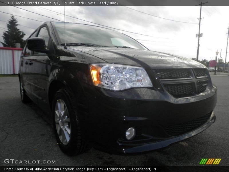 Brilliant Black Crystal Pearl / Black 2013 Dodge Grand Caravan R/T